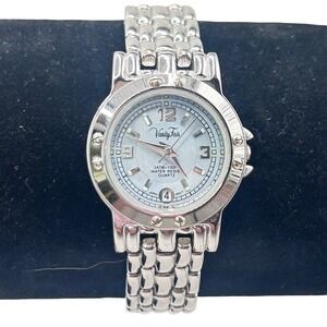 Vanity Fair Women's Watch VFW501 Silver Tone Blue Dial Date Japan Movt Quartz